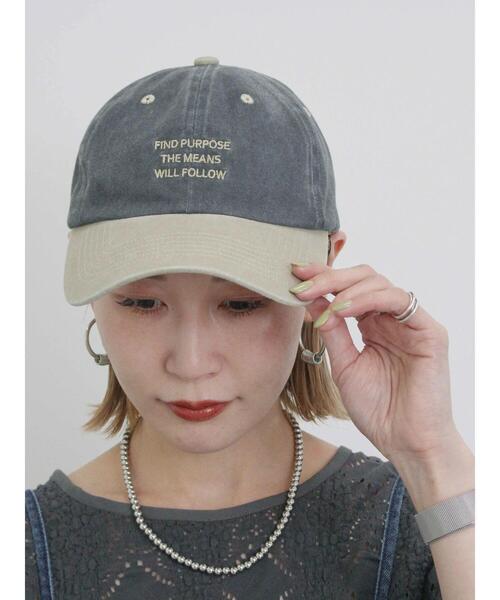 Samansa Mos2 blue（サマンサモスモスブルー）の「ウォッシュドロゴキャップ（ハット・レディース・チャコールグレー/ブルー/グリーン・F）」の5枚目の写真