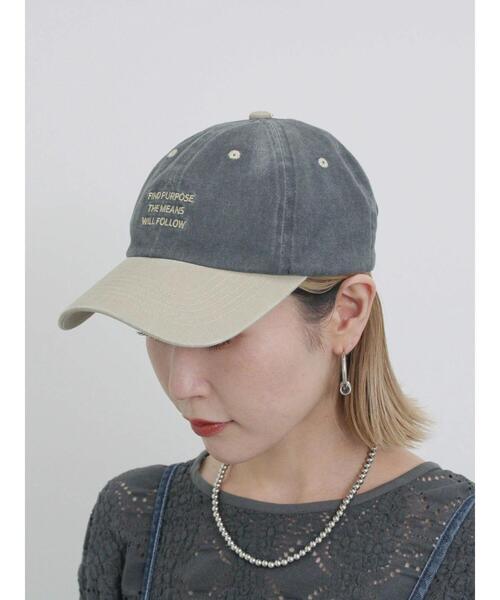 Samansa Mos2 blue（サマンサモスモスブルー）の「ウォッシュドロゴキャップ（ハット・レディース・チャコールグレー/ブルー/グリーン・F）」の6枚目の写真