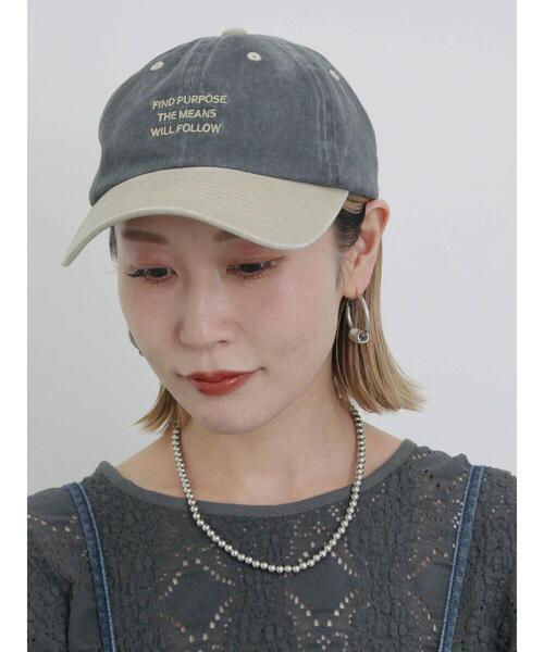 Samansa Mos2 blue（サマンサモスモスブルー）の「ウォッシュドロゴキャップ（ハット・レディース・チャコールグレー/ブルー/グリーン・F）」の7枚目の写真