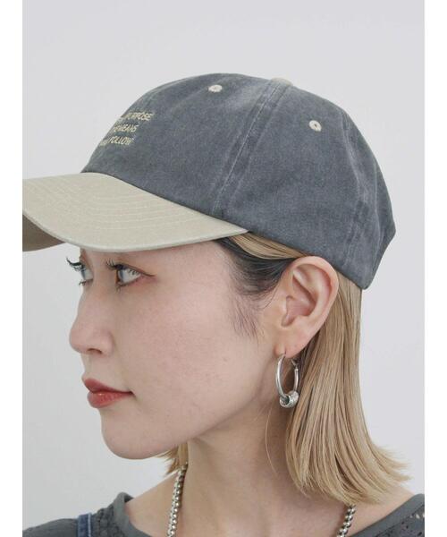 Samansa Mos2 blue（サマンサモスモスブルー）の「ウォッシュドロゴキャップ（ハット・レディース・チャコールグレー/ブルー/グリーン・F）」の8枚目の写真