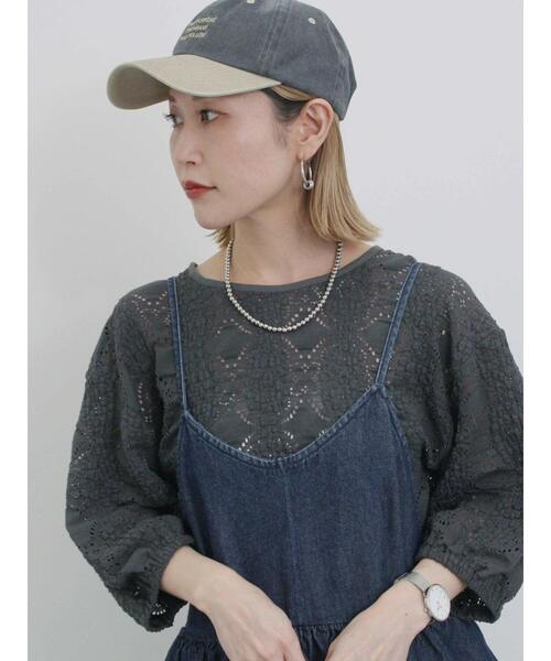 Samansa Mos2 blue（サマンサモスモスブルー）の「ウォッシュドロゴキャップ（ハット・レディース・チャコールグレー/ブルー/グリーン・F）」の9枚目の写真