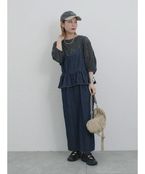 Samansa Mos2 blue（サマンサモスモスブルー）の「ウォッシュドロゴキャップ（ハット・レディース・チャコールグレー/ブルー/グリーン・F）」の11枚目の写真