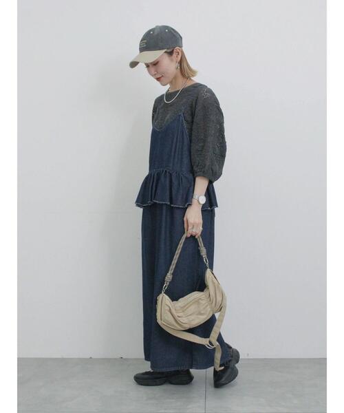 Samansa Mos2 blue（サマンサモスモスブルー）の「ウォッシュドロゴキャップ（ハット・レディース・チャコールグレー/ブルー/グリーン・F）」の12枚目の写真