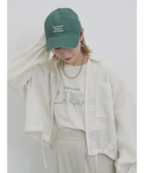 Samansa Mos2 blue（サマンサモスモスブルー）の「ウォッシュドロゴキャップ（ハット・レディース・チャコールグレー/ブルー/グリーン・F）」の17枚目の写真