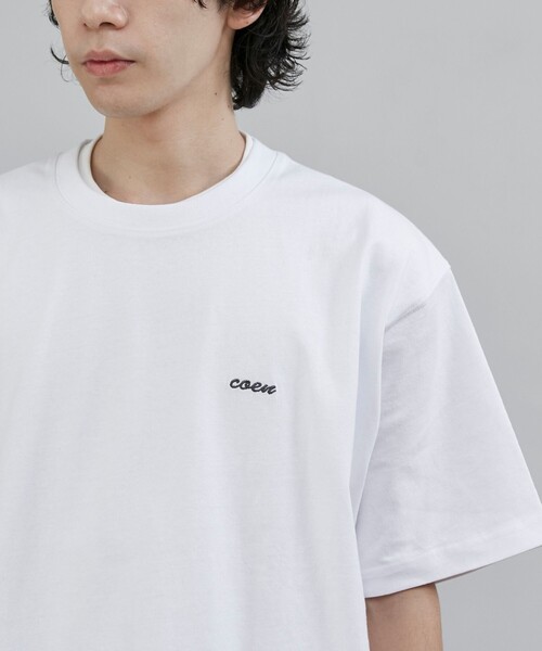 coen（コーエン）の「USAコットンcoenロゴTシャツ（Tシャツ/カットソー・メンズ・ホワイト/ダークグレー/ピンク/ライトブルー・L/M/S/XL）」の7枚目の写真