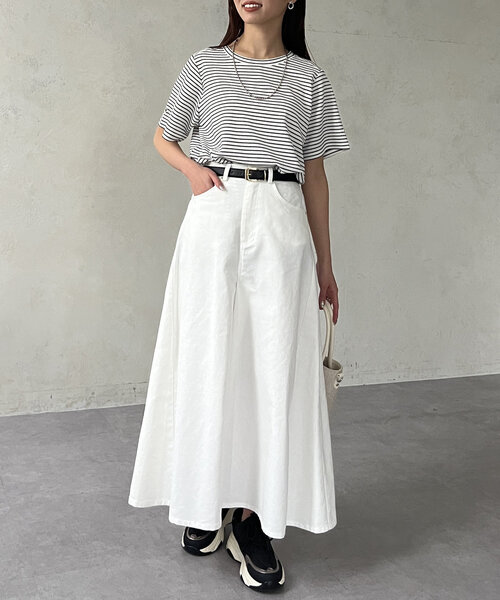 落ち感ツイルロングスカート（スカート）｜Chez toi（シェトワ）の