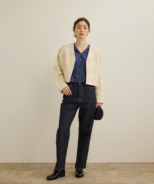 ROPE'（ロペ）の「【洗える】パフスリーブシアーペプラムブラウス（シャツ/ブラウス・レディース・ホワイト/ブルー/ブラック・FREE）」の4枚目の写真