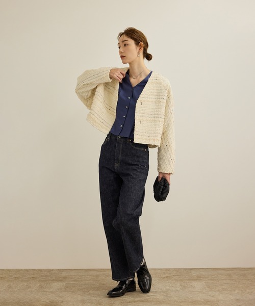 ROPE'（ロペ）の「【洗える】パフスリーブシアーペプラムブラウス（シャツ/ブラウス・レディース・ホワイト/ブルー/ブラック・FREE）」の12枚目の写真