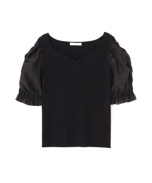 PROPORTION BODY DRESSING(プロポーションボディドレッシング)の「シアーギャザースリーブニット / 1215170401(ニット/セーター・レディース・ホワイト/ライトグリーン/ブラック・FREE)」の7枚目の写真