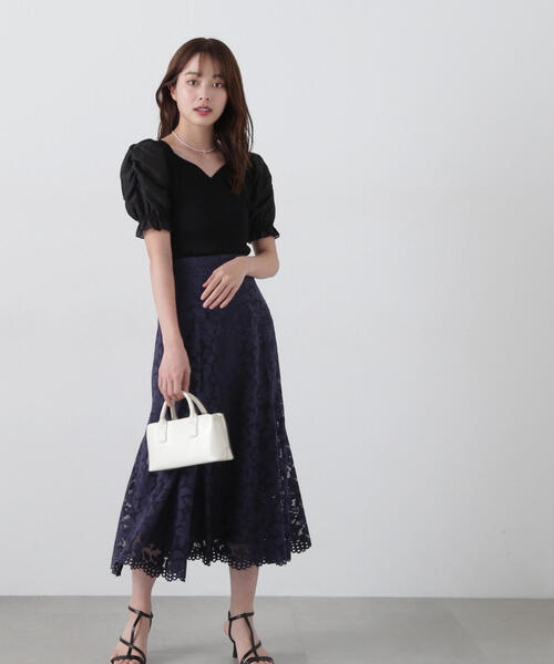 PROPORTION BODY DRESSING(プロポーションボディドレッシング)の「シアーギャザースリーブニット / 1215170401(ニット/セーター・レディース・ホワイト/ライトグリーン/ブラック・FREE)」の13枚目の写真