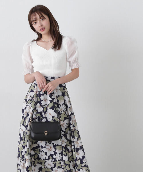 PROPORTION BODY DRESSING（プロポーションボディドレッシング）の「シアーギャザースリーブニット / 1215170401（ニット/セーター・レディース・ホワイト/ライトグリーン/ブラック・FREE）」の22枚目の写真