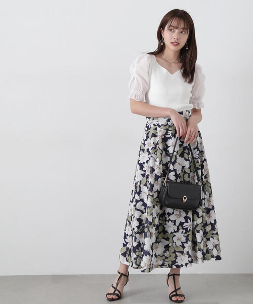 PROPORTION BODY DRESSING（プロポーションボディドレッシング）の「シアーギャザースリーブニット / 1215170401（ニット/セーター・レディース・ホワイト/ライトグリーン/ブラック・FREE）」の12枚目の写真