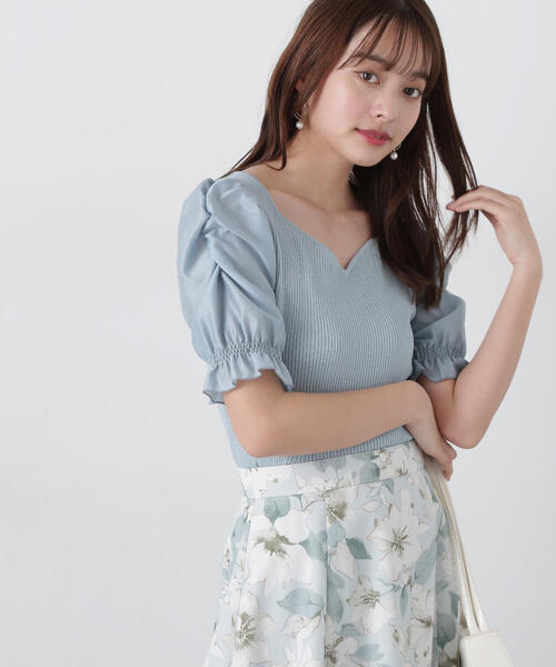 PROPORTION BODY DRESSING（プロポーションボディドレッシング）の「シアーギャザースリーブニット / 1215170401（ニット/セーター・レディース・ホワイト/ライトグリーン/ブラック・FREE）」の16枚目の写真