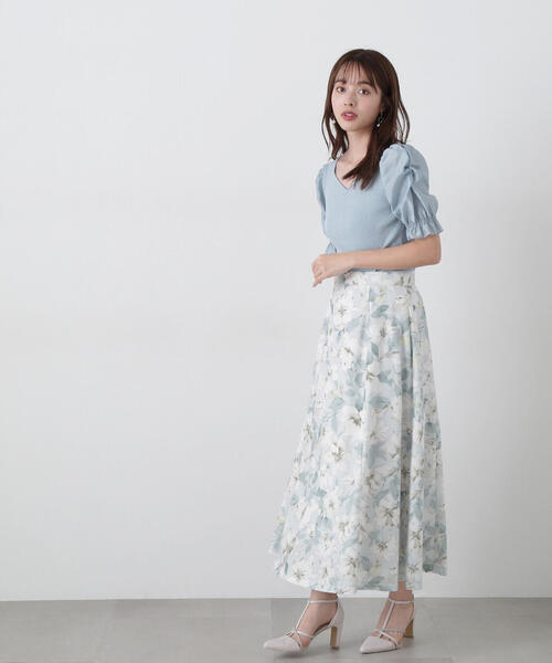 PROPORTION BODY DRESSING（プロポーションボディドレッシング）の「シアーギャザースリーブニット / 1215170401（ニット/セーター・レディース・ホワイト/ライトグリーン/ブラック・FREE）」の6枚目の写真