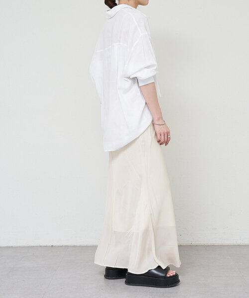 SHENERY（シーナリー）の「《美シルエット》キュプラフィブリルマーメイドスカート（スカート・レディース・チャコールグレー/オフホワイト/イエロー・38/36）」の10枚目の写真