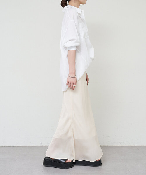 SHENERY（シーナリー）の「《美シルエット》キュプラフィブリルマーメイドスカート（スカート・レディース・チャコールグレー/オフホワイト/イエロー・38/36）」の11枚目の写真