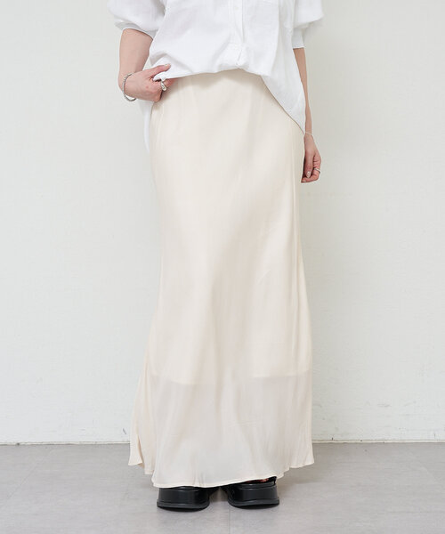 SHENERY（シーナリー）の「《美シルエット》キュプラフィブリルマーメイドスカート（スカート・レディース・チャコールグレー/オフホワイト/イエロー・38/36）」の14枚目の写真