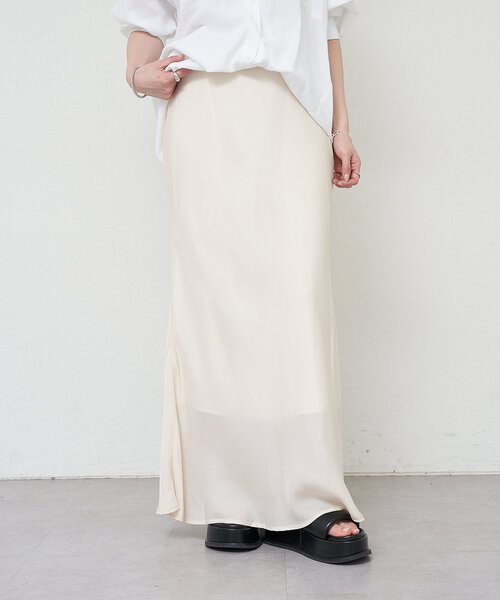 SHENERY（シーナリー）の「《美シルエット》キュプラフィブリルマーメイドスカート（スカート・レディース・チャコールグレー/オフホワイト/イエロー・38/36）」の19枚目の写真