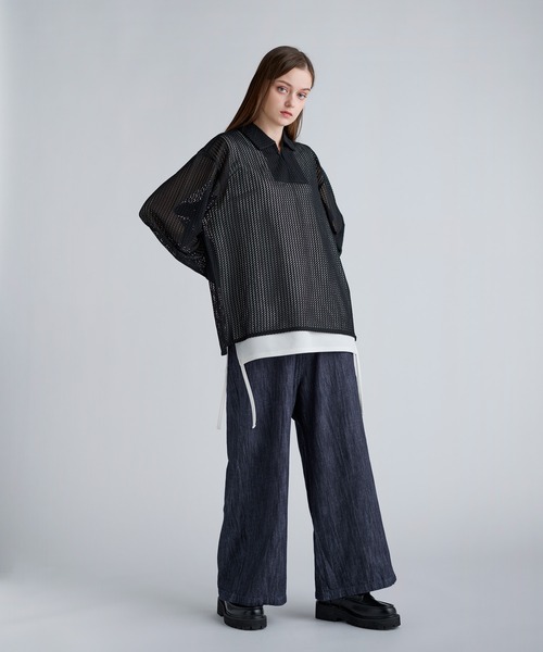 SOCCE（ソーシー）の「ハイウエストワッシャーデニム（デニムパンツ・メンズ・ブルー/ネイビー・S/M/L/XL）」の3枚目の写真