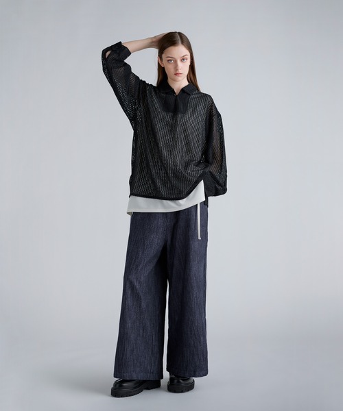 SOCCE（ソーシー）の「ハイウエストワッシャーデニム（デニムパンツ・メンズ・ブルー/ネイビー・S/M/L/XL）」の5枚目の写真