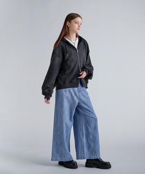 SOCCE（ソーシー）の「ハイウエストワッシャーデニム（デニムパンツ・メンズ・ブルー/ネイビー・S/M/L/XL）」の18枚目の写真