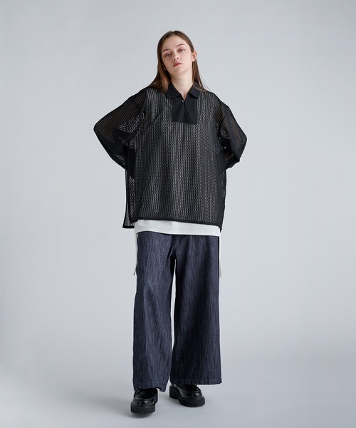 SOCCE（ソーシー）の「ハイウエストワッシャーデニム（デニムパンツ・メンズ・ブルー/ネイビー・S/M/L/XL）」の9枚目の写真