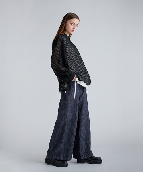 SOCCE（ソーシー）の「ハイウエストワッシャーデニム（デニムパンツ・メンズ・ブルー/ネイビー・S/M/L/XL）」の10枚目の写真