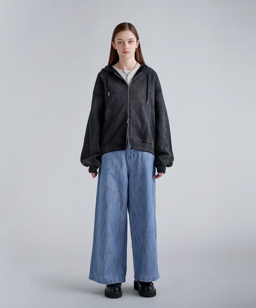 SOCCE（ソーシー）の「ハイウエストワッシャーデニム（デニムパンツ・メンズ・ブルー/ネイビー・S/M/L/XL）」の19枚目の写真