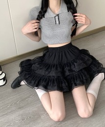 レース ティアードミニスカート