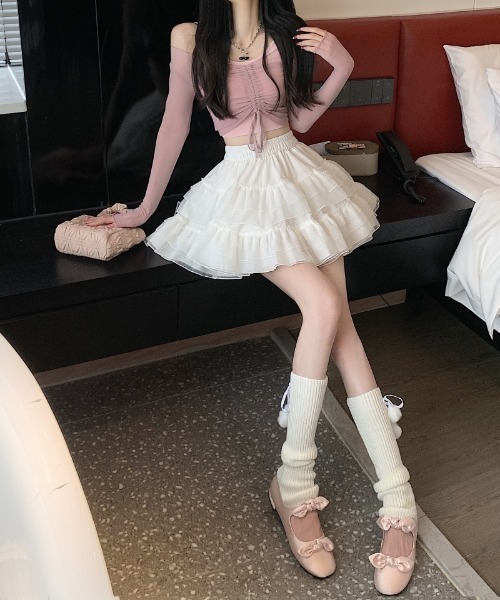 Ritzy(リッツィー)の「レース ティアードミニスカート(スカート・レディース・ブラック/ホワイト・L/M)」の22枚目の写真