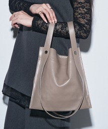 Beau're（ヴュレ）の「【BEAURE】カウレザー 2デザイン ハンドル 薄マチ トート B-22197 《ミニサイズ別注》（ハンドバッグ）」