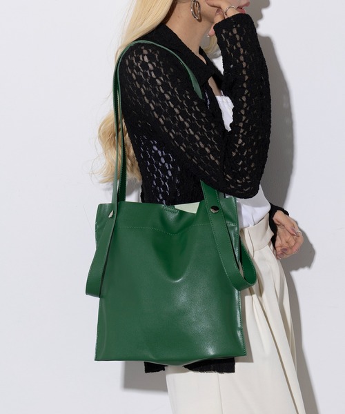 セール】【BEAURE】カウレザー 2デザイン ハンドル 薄マチ トート B