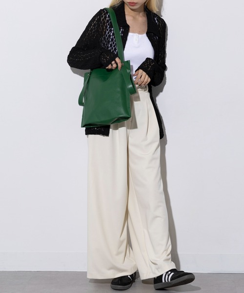 セール】【BEAURE】カウレザー 2デザイン ハンドル 薄マチ トート B