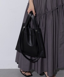 Beau're（ヴュレ）の「【BEAURE】カウレザー 2デザイン ハンドル 薄マチ トート B-22197 《ミニサイズ別注》（ハンドバッグ）」