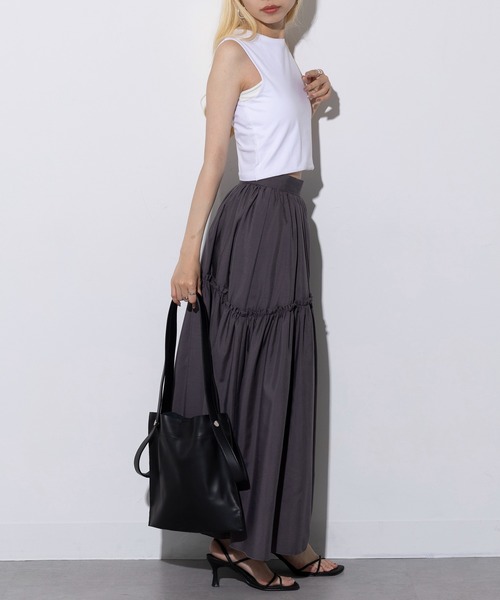 Beau're（ヴュレ）の「【BEAURE】カウレザー 2デザイン ハンドル 薄マチ トート B-22197 《ミニサイズ別注》（ハンドバッグ・レディース・マルチ/ブラック/グリーン/シルバー/ブラック系/バーガンディー/グレイッシュベージュ・FREE）」の15枚目の写真