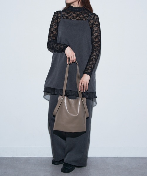 セール】【BEAURE】カウレザー 2デザイン ハンドル 薄マチ トート B