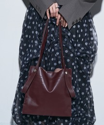 Beau're（ヴュレ）の「【BEAURE】カウレザー 2デザイン ハンドル 薄マチ トート B-22197 《ミニサイズ別注》（ハンドバッグ）」