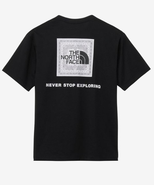 THE NORTH FACE（ザノースフェイス）の「THE NORTH FACE/ザ・ノース・フェイス/s/s Bandana Square Logo Tee（Tシャツ/カットソー・メンズ・ホワイト/ブラック・S/M/L/XL）」の2枚目の写真