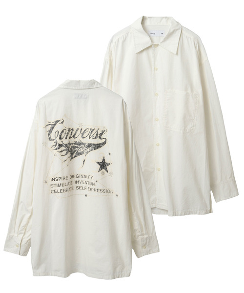 CONVERSE TOKYO(コンバーストウキョウ)の「PIGMENT DYE CONSTELLATION BACK PRINT SHIRT(シャツ/ブラウス・レディース・ピンク/ホワイト/ブラック・SMALL/MEDIUM)」の2枚目の写真