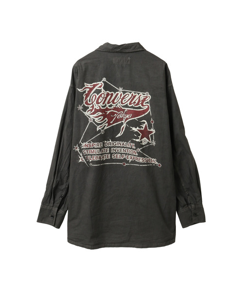 CONVERSE TOKYO(コンバーストウキョウ)の「PIGMENT DYE CONSTELLATION BACK PRINT SHIRT(シャツ/ブラウス・レディース・ピンク/ホワイト/ブラック・SMALL/MEDIUM)」の10枚目の写真
