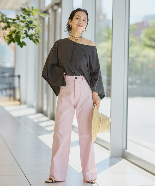 IENA LA BOUCLE コットンキャンバスタイトフレアパンツ（その他