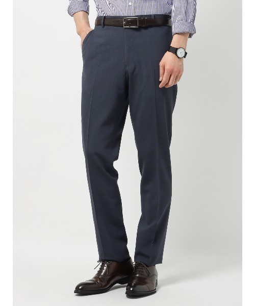 SUIT SQUARE(スーツスクエア)の「涼しい最高パンツ テーパードパンツ ウォッシャブル NON IRON グレンチェック RS07(スラックス・メンズ・グレー系/ネイビー系・M(79cm)/SS(73cm)/S(76cm)/3L(88cm)/LL(85cm)/L(82cm))」の2枚目の写真
