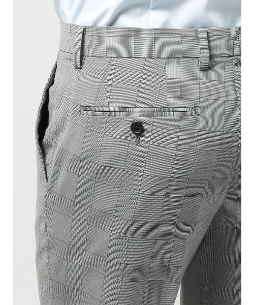 SUIT SQUARE(スーツスクエア)の「涼しい最高パンツ テーパードパンツ ウォッシャブル NON IRON グレンチェック RS07(スラックス・メンズ・グレー系/ネイビー系・M(79cm)/SS(73cm)/S(76cm)/3L(88cm)/LL(85cm)/L(82cm))」の18枚目の写真