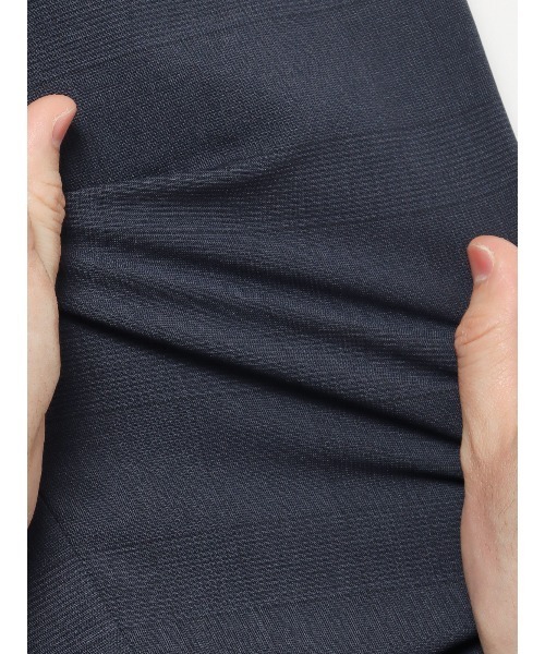 SUIT SQUARE(スーツスクエア)の「涼しい最高パンツ テーパードパンツ ウォッシャブル NON IRON グレンチェック RS07(スラックス・メンズ・グレー系/ネイビー系・M(79cm)/SS(73cm)/S(76cm)/3L(88cm)/LL(85cm)/L(82cm))」の6枚目の写真