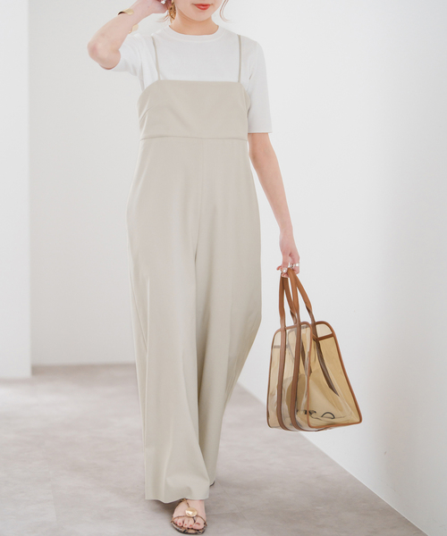 Spick & Span(スピックアンドスパン)の「ダブルストリングキャミサロペット(サロペット/オーバーオール・レディース・グレー/ベージュ・36/38)」の12枚目の写真