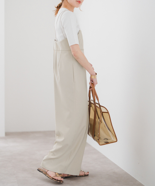 Spick & Span(スピックアンドスパン)の「ダブルストリングキャミサロペット(サロペット/オーバーオール・レディース・グレー/ベージュ・36/38)」の14枚目の写真