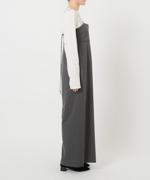 美品　Spick & Span ツイードウールキャミサロペット グレー Spick & Span - Spick and Span ツイードウールキャミサロペット