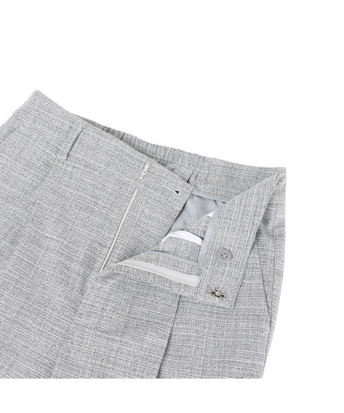 AOYAMA（アオヤマ）の「【単品力も抜群！パンツ】ツイード調ストレートパンツ｜通勤＆オフィス＆入卒＆セレモニー＆オケージョン｜洗える・ストレッチ・セットアップ着用可｜（その他パンツ・レディース・グレー・S/M/L）」の20枚目の写真