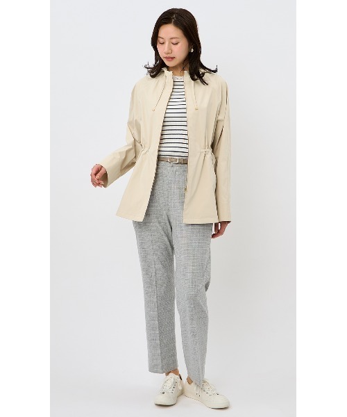 AOYAMA（アオヤマ）の「【単品力も抜群！パンツ】ツイード調ストレートパンツ｜通勤＆オフィス＆入卒＆セレモニー＆オケージョン｜洗える・ストレッチ・セットアップ着用可｜（その他パンツ・レディース・グレー・S/M/L）」の16枚目の写真