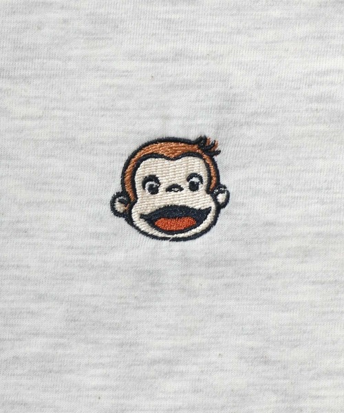 MARUKAWA（マルカワ）の「Curious George/おさるのジョージ キャラクター ワンポイント刺繍 バックプリント 半袖Tシャツ（Tシャツ/カットソー・レディース・サックスブルー/アッシュグレー/ライトグリーン/グレイッシュベージュ・M/L）」の18枚目の写真